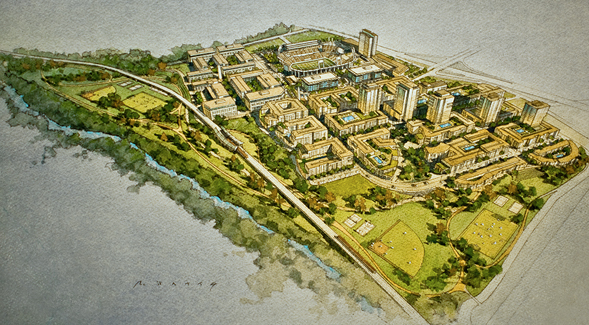 Rendering of the SDSU Mission Valley site