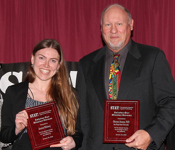 Jessica Whitney (left) and SDSU professor Murray Jennex