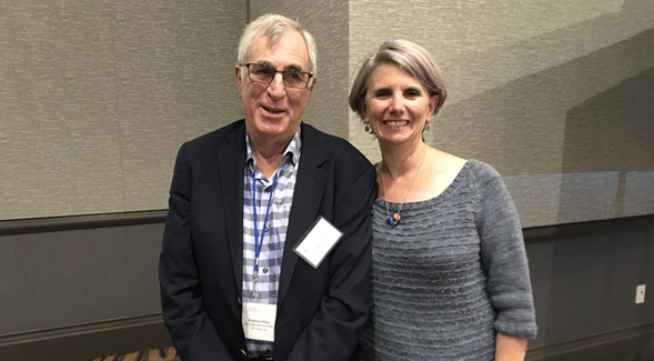 Ed Riley and Sarah Mattson (right) at the FASD Study Group annual meeting in San Diego.