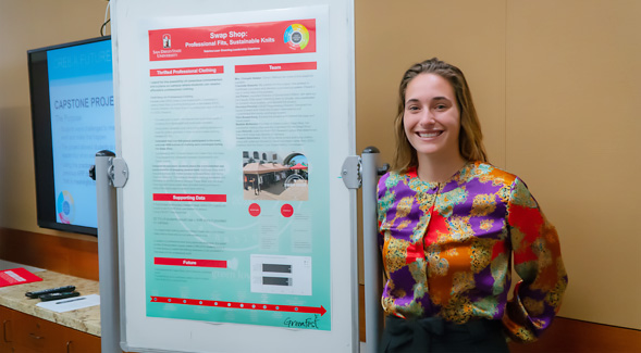Sabrina Laut from SWAP Shop, a project developed through the leadership minor at SDSU