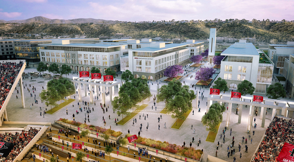 Rendering of the SDSU Mission Valley site
