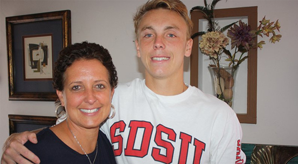 SDSU Director of Development Technology Tammy Blackburn (left) and Cameron McCullough