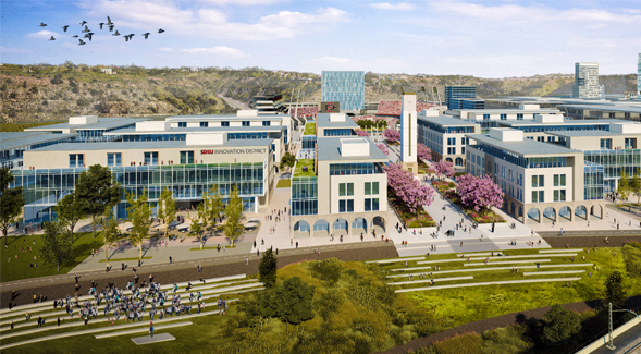 Rendering of SDSU Mission Valley's Innovation District