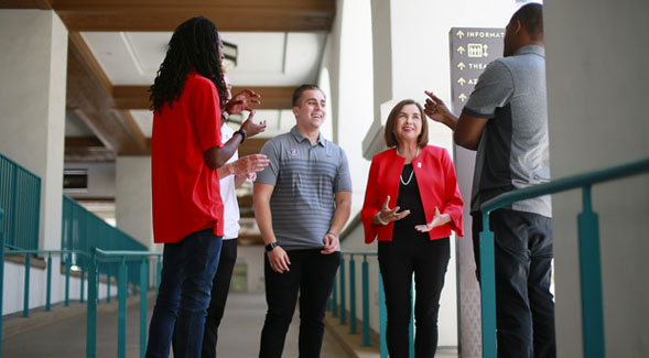 SDSU inaugurations are well-attended public celebrations that united the institution and the community. SDSU President Adela de la Torre's inauguration will be held April 11. Photo: Sandy Huffaker