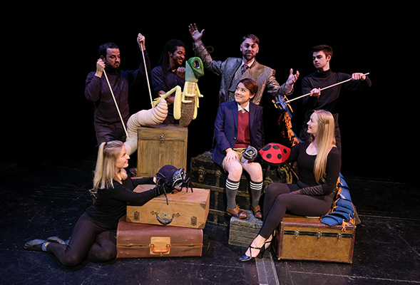 The cast of Roald Dahl's James and the Giant Peach.