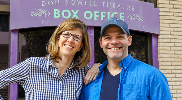 Caroline Prugh and Bobby Cronin, writers of the SDSU Master of Fine Arts musical theater production 'Til Death Do Us Part