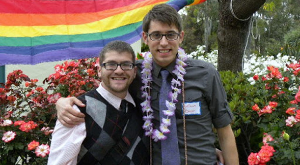 Ira Bauer-Spector (left) and husband, Nathan, at 2011 Lavender Graduation ceremony.