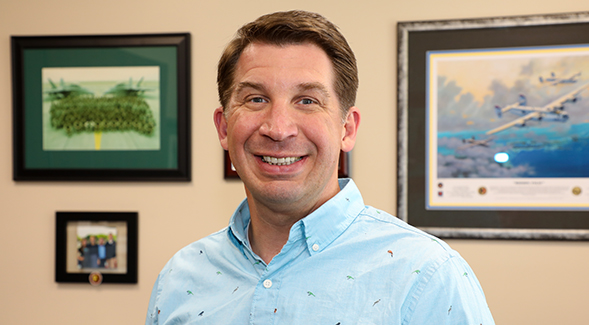 Derek Abbey, interim director of the Joan and Art Barron Veterans Center