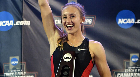 Senior pole vaulter Bonnie Draxler.