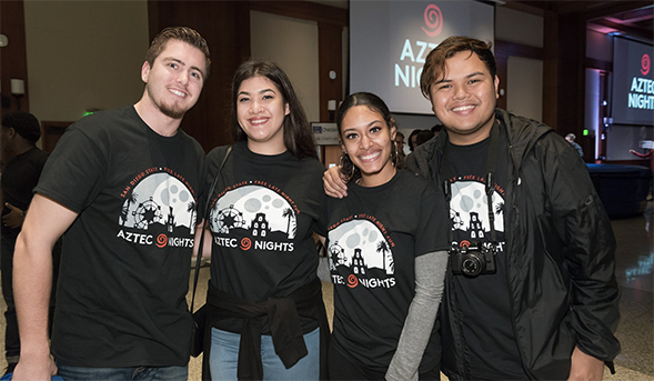 SDSU students at an Aztec Nights event