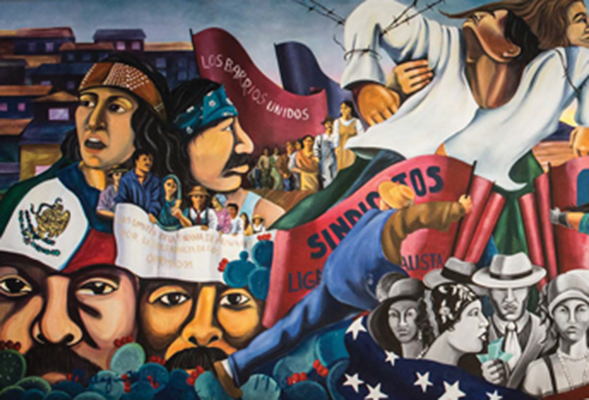 Mural by Malaquas Montoya, courtesy El Colegio de la Frontera Norte (El Colef).