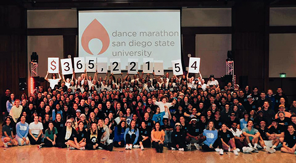 Dance Marathon at SDSU is one of more than 350 campus fundraising programs nationwide that support local hospitals. (Photo: Dance Marathon at SDSU)