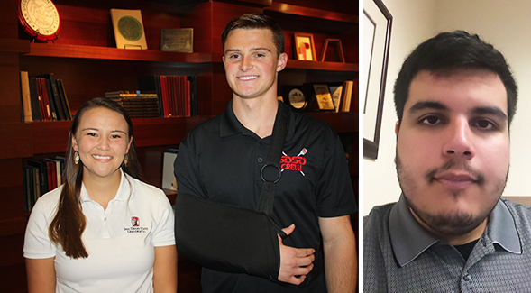 From left to right: Lauren Case-McFate, Cory Erlenbach, Alek Casillas