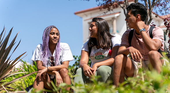 Students in front of the Conrad Prebys Aztec Student Union