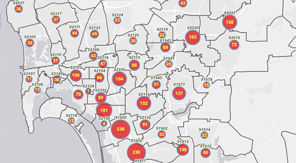 The Research HUB offers six areas of collected data, including vulnerability maps and San Diego ZIP code maps.