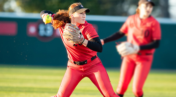 SDSU senior softball player Shelby Thompson