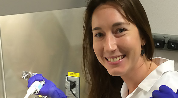 Megan Monsanto, a recent doctoral candidate, worked in SDSU Heart Institute principal investigator Mark Sussman's lab, to develop a 3D bioengineering technique to repair the heart from a heart attack.