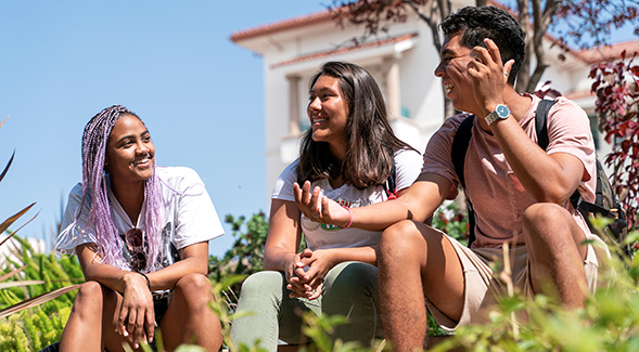SDSU students on campus (Photo taken prior to COVID-19 pandemic)