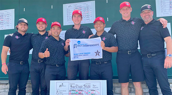 SDSU men's golf team at NCAA Kingston Springs Regional