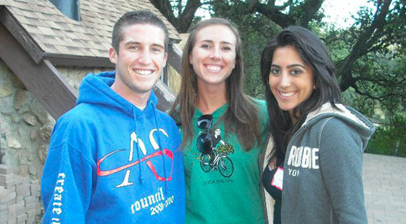 Grant Mack (left) with fellow A.S. council members during the 2009-10 academic year