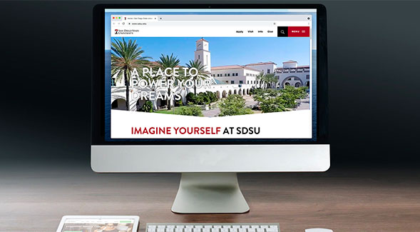 SDSU has unveiled a new, more immersive sdsu.edu homepage as the first step of an overhaul to the university's web presence.