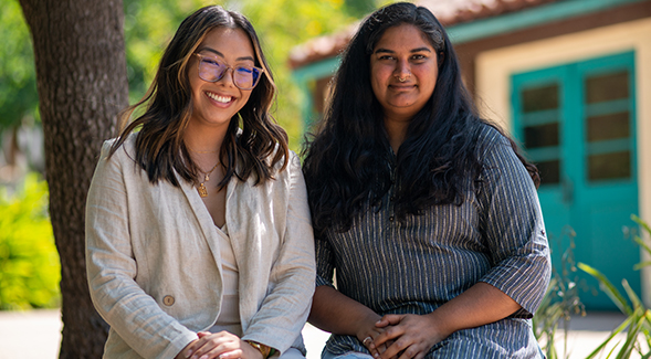 Angel-Lynna Tran (left) and Ayuja Dixit