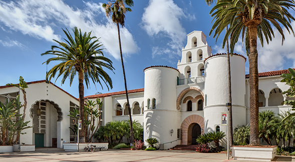 A view of SDSU's Hepner Hall. (Photo: Jim Brady)