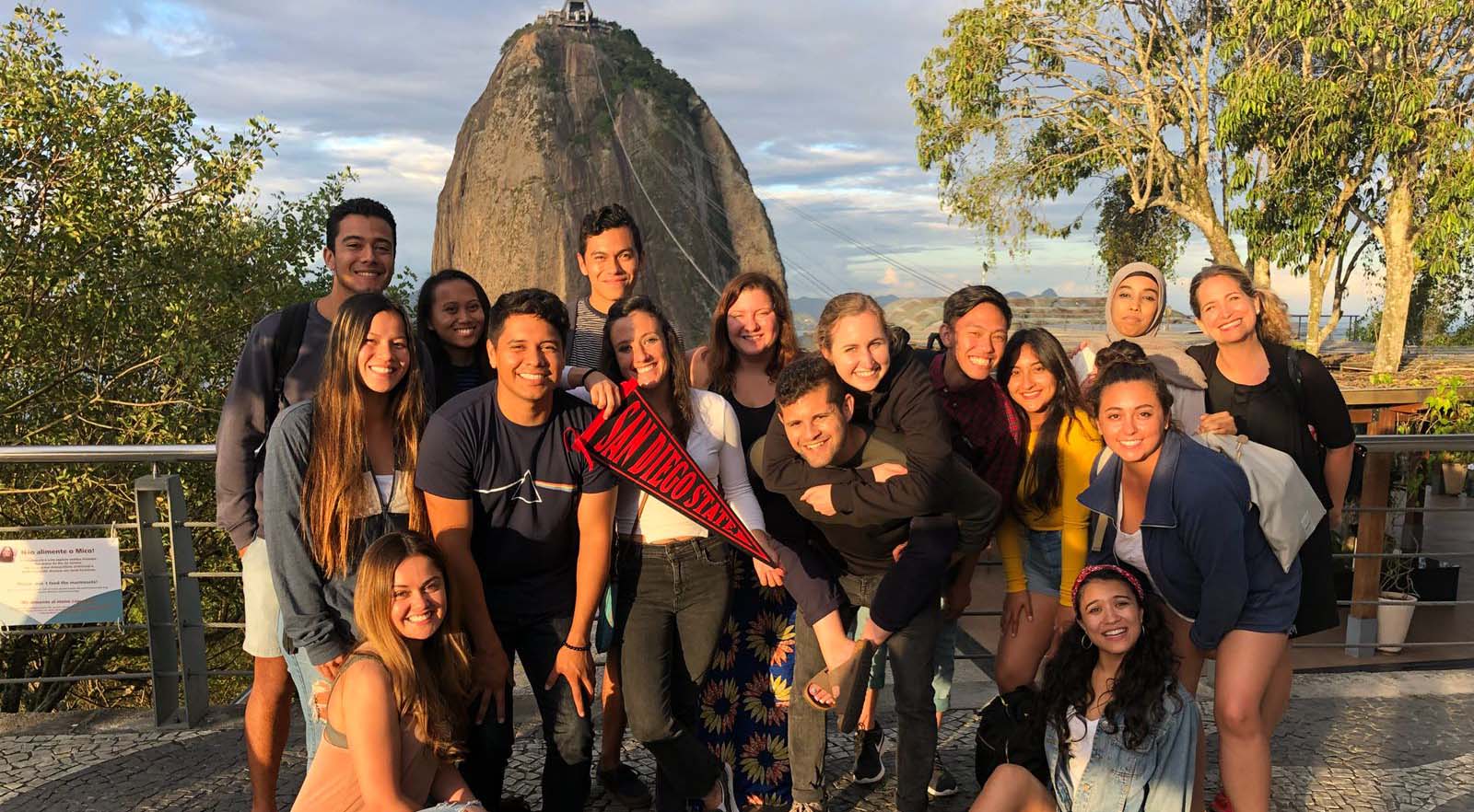 A 2018 SDSU study abroad group visited Corcovado in Rio de Janeiro, Brazil.