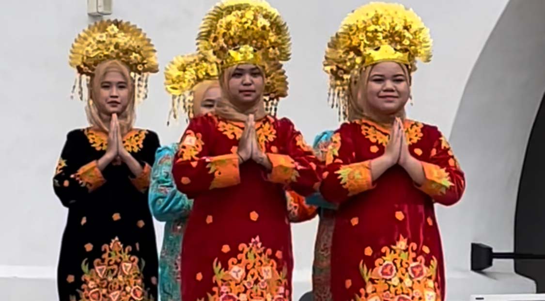 Students from Indonesia performed traditional dances and songs at the Conrad Prebys Aztec Student Union.