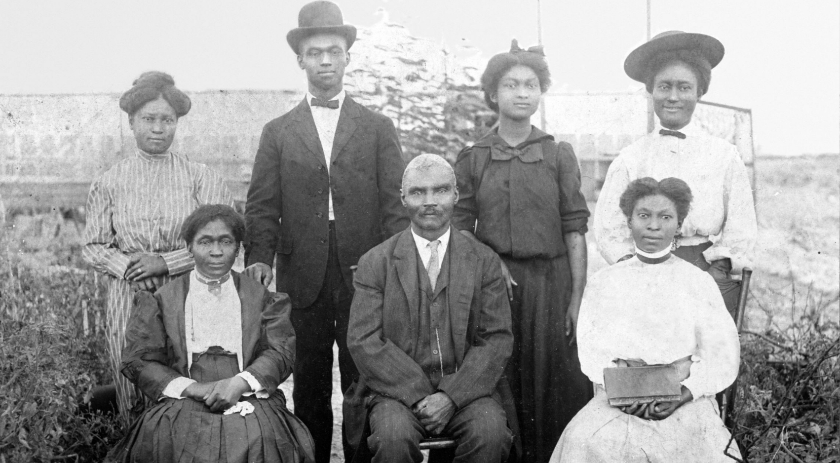 Henrietta Goodwin (first row, far right) photographed with her family. Goodwin was the first African-American student to graduate from SDSU in 1913. (Photo courtesy San Diego History Center)