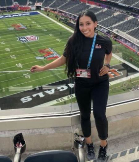 Laurel Smith is photographed during Super Bowl LVI at SoFi Stadium in Los Angeles.