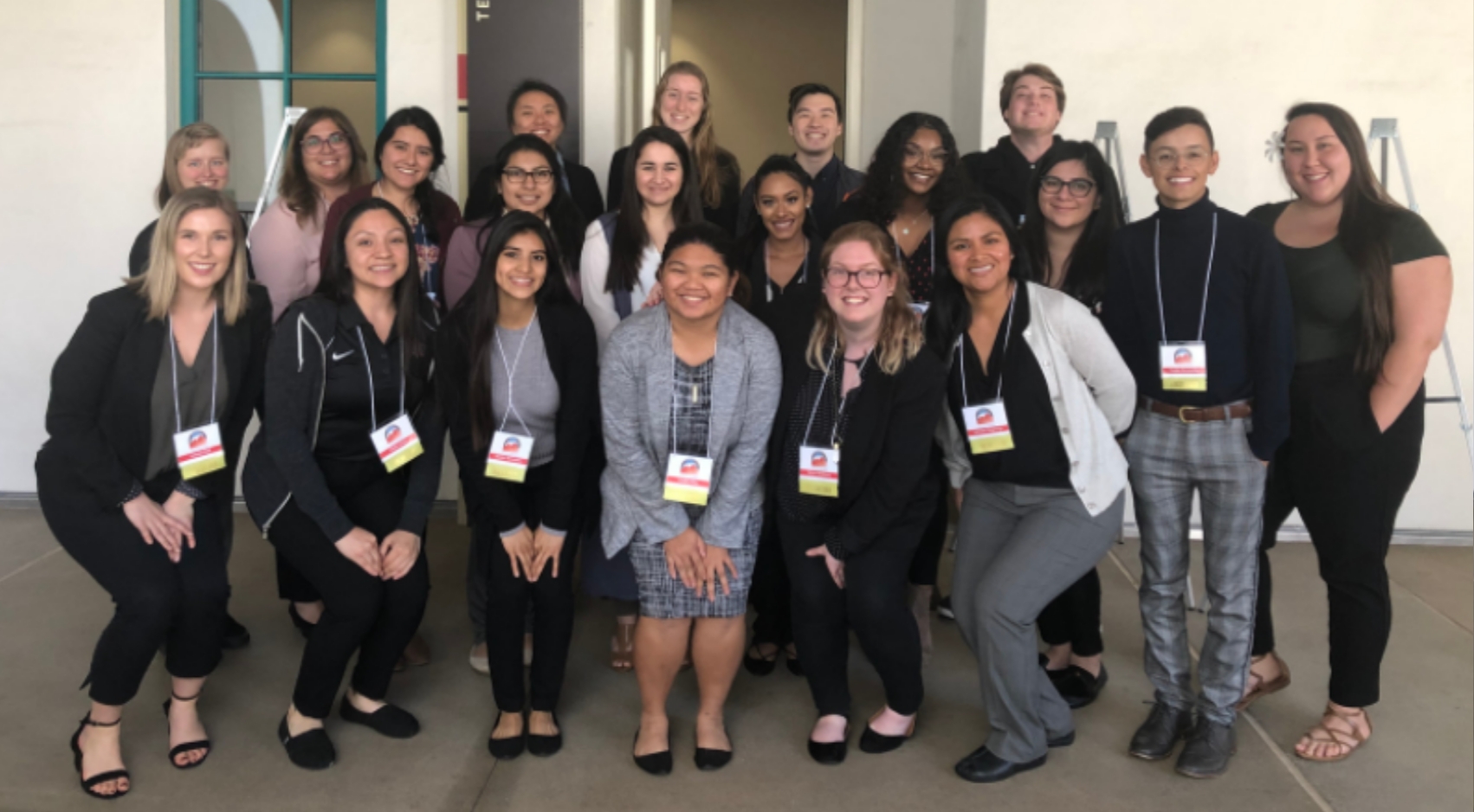 Participants pose on campus during an SDSU Leadership Summit conference. This year's event will take place Feb. 19.