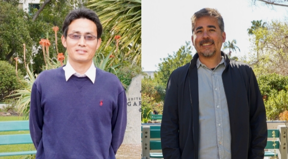 SDSU biologists Xiaofeng Xu (left) and Robert Luallen received new grants from the National Science Foundation to research microbes.