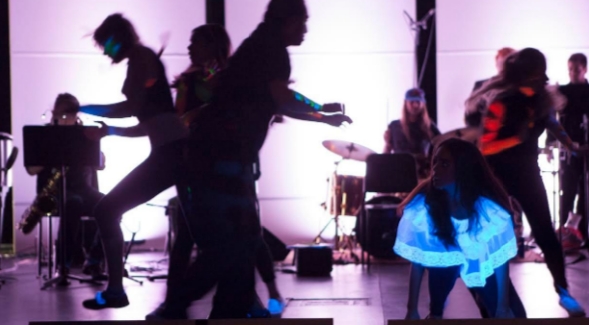 Dancers take part in an electronic music marathon. The public is invited to attend a four hour concert Saturday, April 30 from 6 p.m. to 11 p.m.
