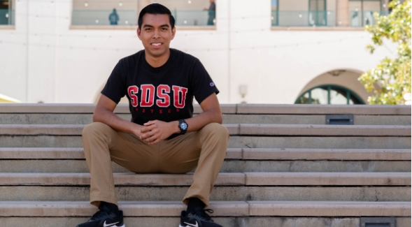 I was getting used to campus and enjoying college work, and then we went home, says graduating senior Matthew Martinez about the pandemic's impact during his time at SDSU.