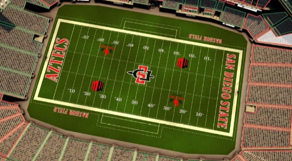 Snapdragon Stadium rendering. 12,500 season tickets have been sold for the upcoming 2022 SDSU Aztecs football season.