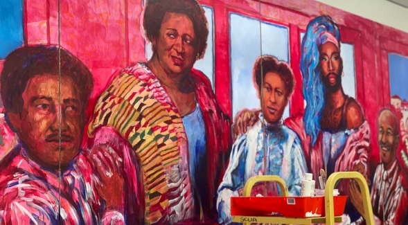 University Library Addition is set to unveil a mural honoring SDSU's history of Black leadership. (SDSU Photo)