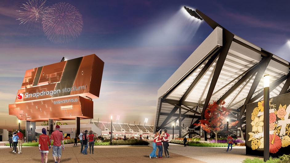Rendering of Snapdragon Stadium.