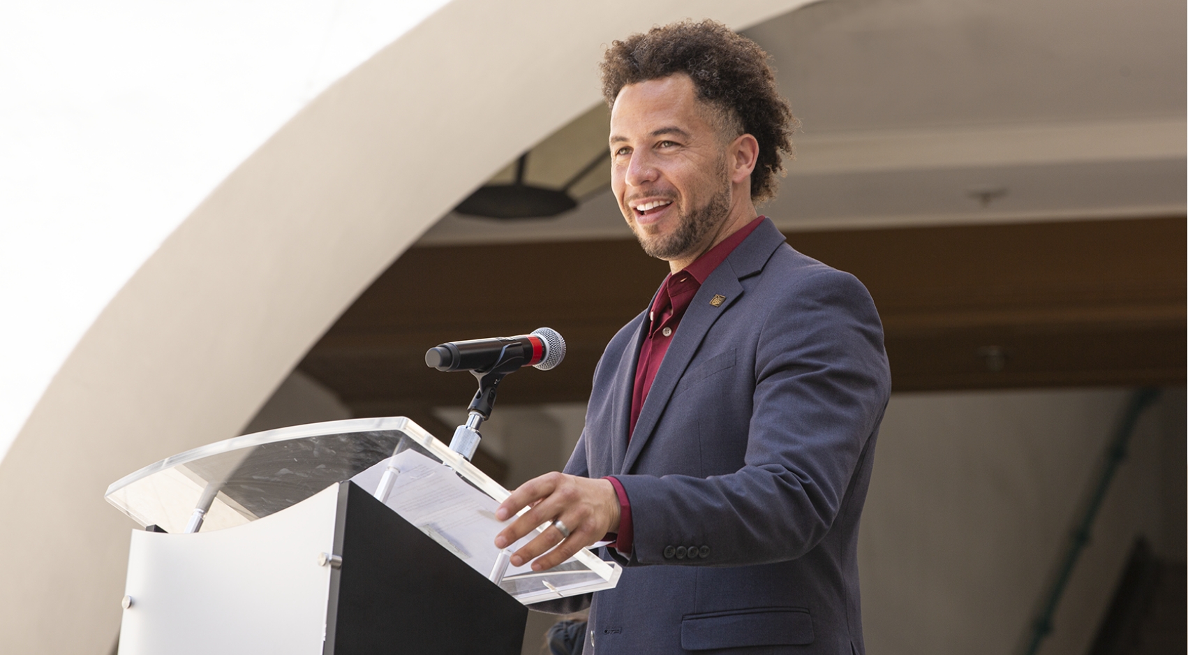 J. Luke Wood, Deans Distinguished Professor of Education at SDSU, photographed on campus. (SDSU)