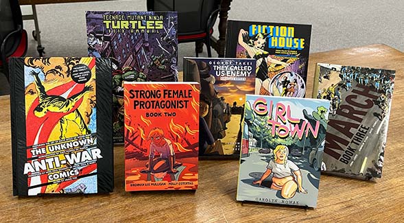 The IDW Founders Collection, donated to SDSU, included the seven titles shown above.