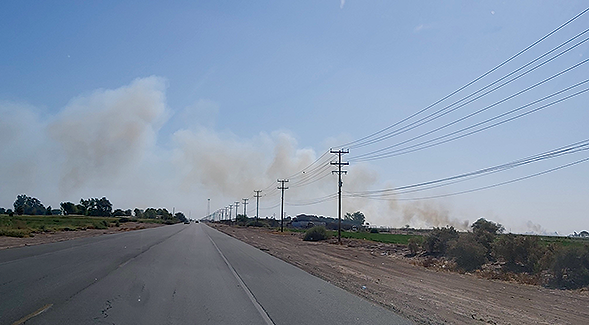 Agricultural burning  one of the most common practices in farming in Mexico and Imperial Valley  will be studied SDSU and SDSU Imperial Valley. Photo courtesy: Miguel Angel Zavala Perez