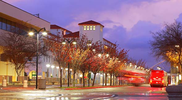 A view of the SDSU Transit Center, where students, faculty and staff can take the Clean Air Pledge on October 4.