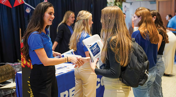 Students and employers network during a recent career fair at SDSU. (SDSU)
