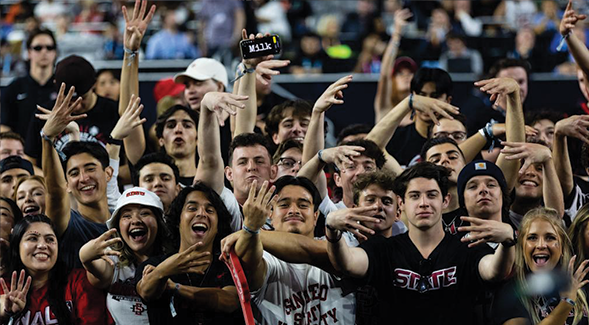 The Aztecs play an exhibition on Monday, October 30, against Cal State San Marcos in Viejas Arena. (SDSU)