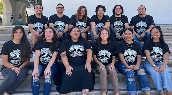 Staff of SDSU's Native Resource Center are photographed during a campus event. (SDSU)