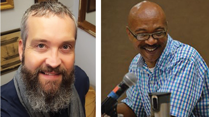 From left: John Crockett, associate vice president for research advancement, and Charles Toombs, professor and immediate past chair of Africana Studies, are recipients of the 2024 Wang Family Excellence Award.