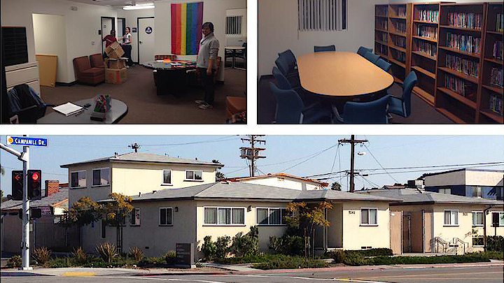 A 2017 photo posted on The Pride Center’s Facebook page shows staff opening their center in January 2014 at their location on Campanile Drive. (SDSU Pride Center/Facebook)