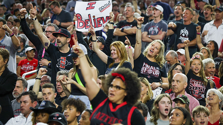 The success of SDSU men’s basketball team in 2023 resulted in daily news coverage throughout the state and nation, and regular international coverage.