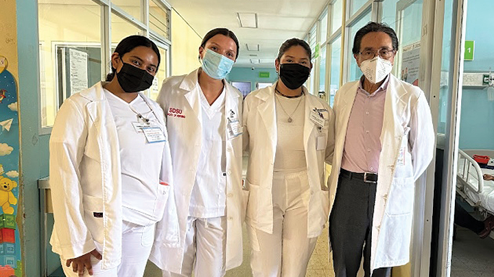 SDSU Nursing major Kaylee Chirgwin, second from left, with colleagues during her Global Health Internship in Oaxaca, Mexico. 