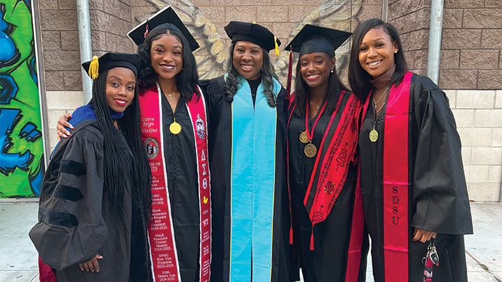 In 2022-23, 396 African American students earned SDSU degrees, a 35% increase from nearly a decade earlier. (SDSU)